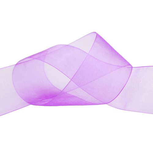 Floristik24 Organza nauha helmillä 4cm 50m violetti