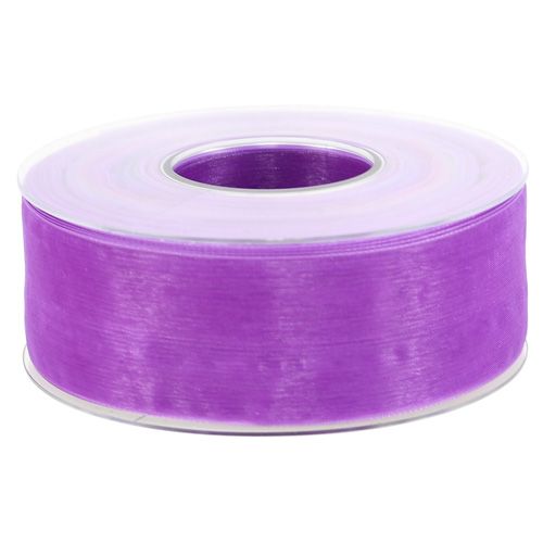 Floristik24 Organza nauha helmillä 4cm 50m violetti
