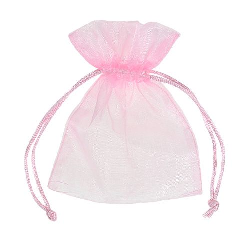 Floristik24 Organza laukku pinkki 12x9cm 10p