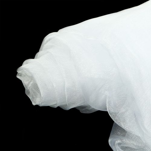 Koristeellinen kangas organza valkoinen 150cm x 300cm