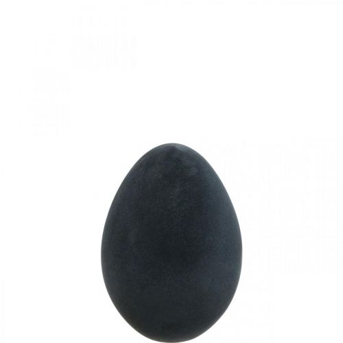 Floristik24 Pääsiäismuna koristelu muna musta muovi flokoitu 20cm