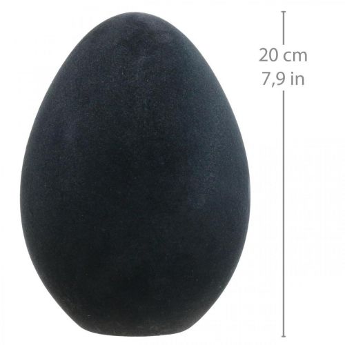 kohteita Pääsiäismuna koristelu muna musta muovi flokoitu 20cm
