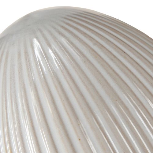 kohteita Pääsiäismunat Keraaminen koristemuna uralla Valkoinen Harmaa 10×12,5cm 2 kpl