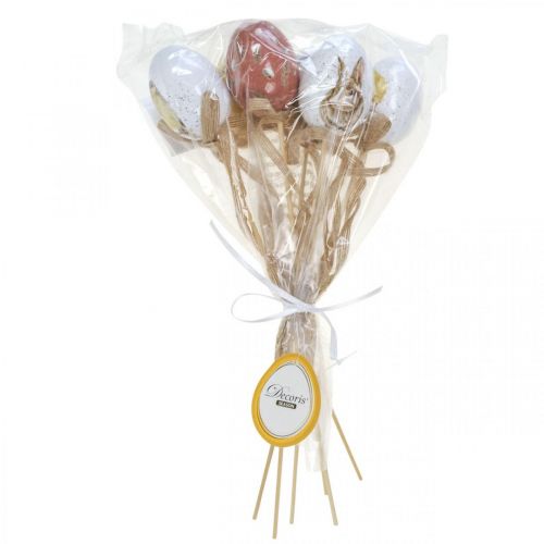 Floristik24 Pääsiäismunat muovinen kukkatulppa Pääsiäiskoristeet H6cm 6kpl