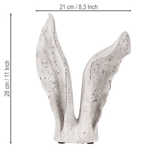 Floristik24 Pääsiäispupu koristelu Kanin korvat Harmaa/valkoinen Shabby Chic K29cm