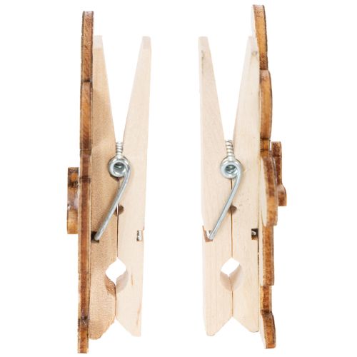 kohteita Pääsiäispupun koristeklipsit, vaaleanpunaiset ja valkoiset puiset pääsiäiskoristeet, 7,5 cm, 4 kpl