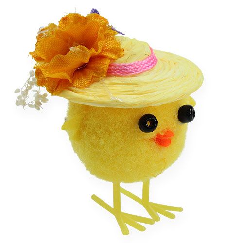 kohteita Pääsiäispikku hatulla keltainen 6cm 6kpl