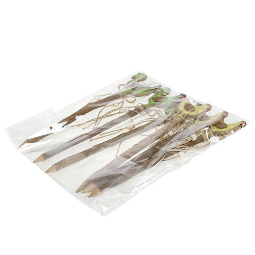 Floristik24 Pääsiäispistoke kanan keltainen, vihreä 8cm L36cm 6kpl