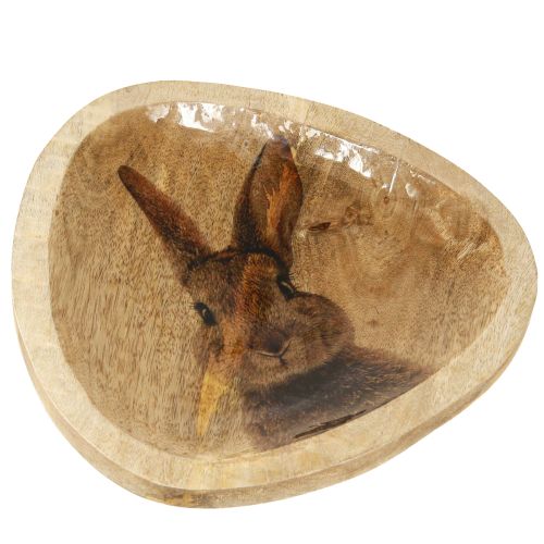 kohteita Pääsiäislautanen Puinen koristelautanen kani Egg Natural 25x26cm