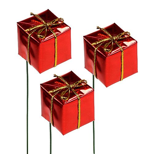 Pakkaukset langalla 2,5cm Punainen 60kpl