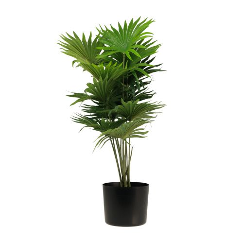 Palmu koristeellinen viuhka palmu tekokasveja ruukku vihreä 80cm