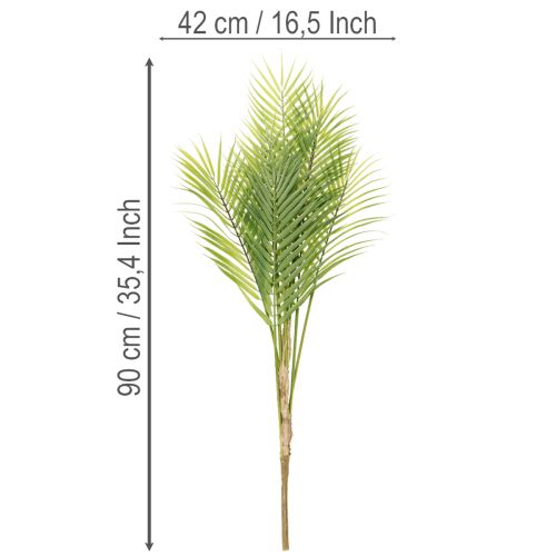 Keinotekoinen palmunoksa, keinotekoinen kasvi asetelmiin, 90cm | Floristik24.fi
