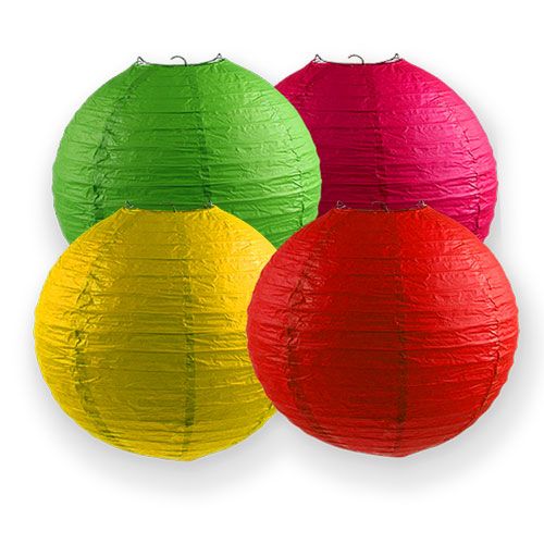 Floristik24 Värilliset paperi lyhdyt Ø30cm 4 kpl