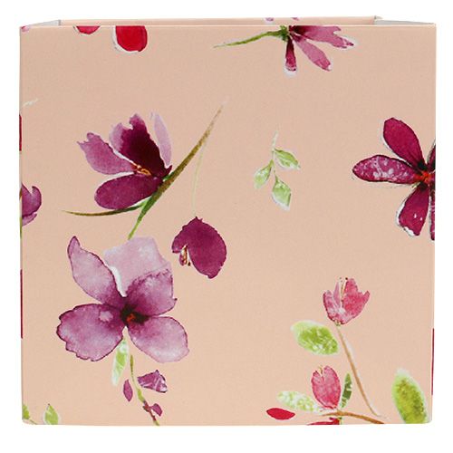 Floristik24 Paperipussi 10,5 cm x 10,5 cm vaaleanpunainen, kuvio 8kpl