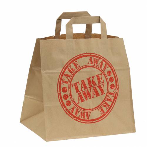 Floristik24 Paperikassi take away 26cm x 17cm x 25cm 25 kpl