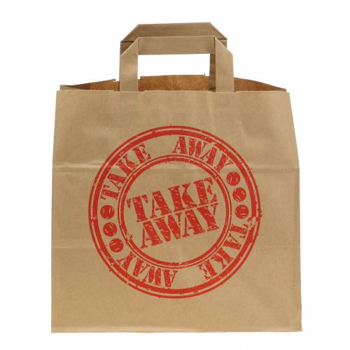 kohteita Paperikassi take away 26cm x 17cm x 25cm 25 kpl