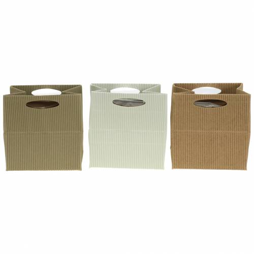 kohteita Paperipussi Kukkaruukkuistutuskone Natural, harmaa 10,5cm 12 kpl