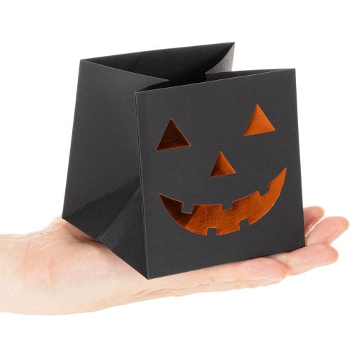 Paperipussi kurpitsankasvojen istutuslaatikko Halloween-koriste 10 cm 6 kpl | Floristik24.fi