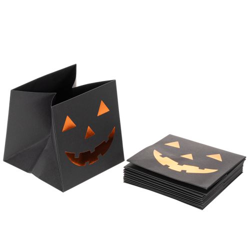 Paperipussi kurpitsankasvojen istutuslaatikko Halloween-koriste 10 cm 6 kpl | Floristik24.fi