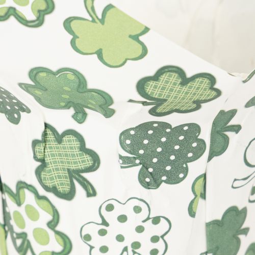 Paperiruukku apila-aiheella, uudenvuodenkoriste, 12 cm, 12 kpl | Floristik24.fi