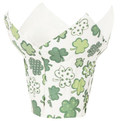 Paperiruukku apila-aiheella, uudenvuodenkoriste, 12 cm, 12 kpl | Floristik24.fi
