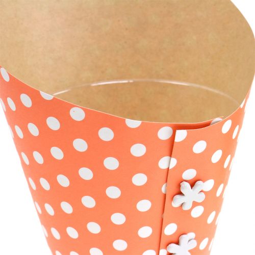 Paperi ruukku, värillinen pisteillä Ø12cm 8kpl