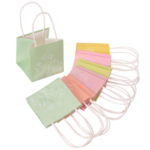 kohteita Lahjakassi kukkakuviolla, pieni lahjakassi erityistilaisuuksiin, 12 cm, 12 kpl