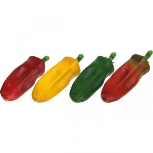 kohteita Paprika näyteikkunakoristelu, kasviskoristelu, eri värejä, H14cm, 4 kpl