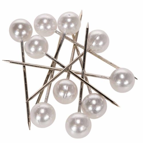 Pearl Head Pins Valkoinen Ø15mm 75mm ostaa | Floristik24.fi