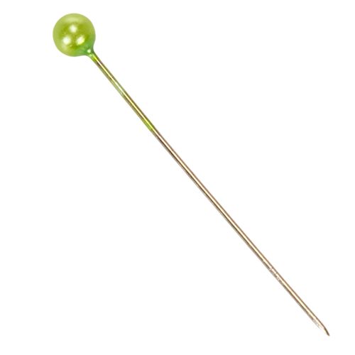 Vihreät helmipäiset kukkakoristeen nastat, monikäyttöiset, Ø4 mm, 40 mm, 150 kpl | Floristik24.fi