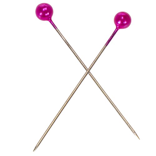 Helmipäiset kukkakoristeen nastat, pinkki, Ø4mm, 40mm, 150 kpl | Floristik24.fi