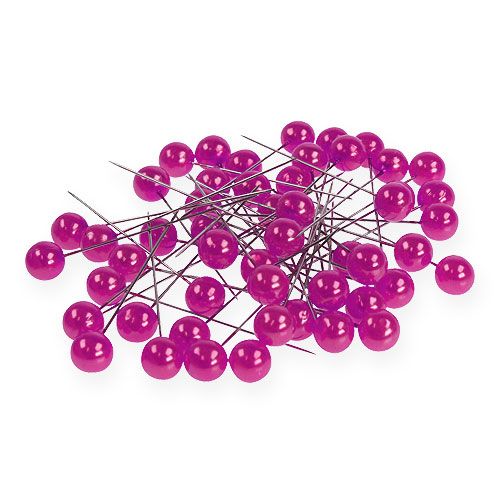 kohteita Pearl Head Pins Pink Ø10mm 60mm