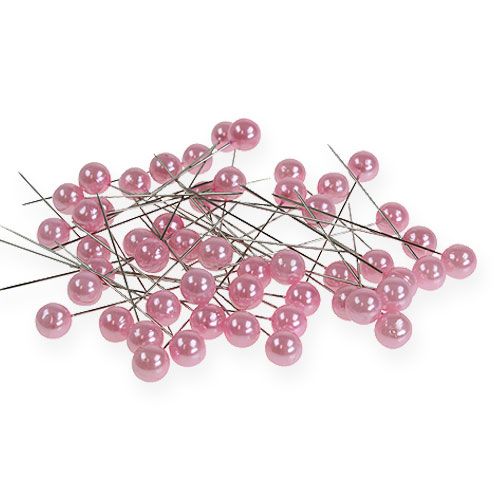 Floristik24 Pearl Head Pins Pink Ø10mm 60mm