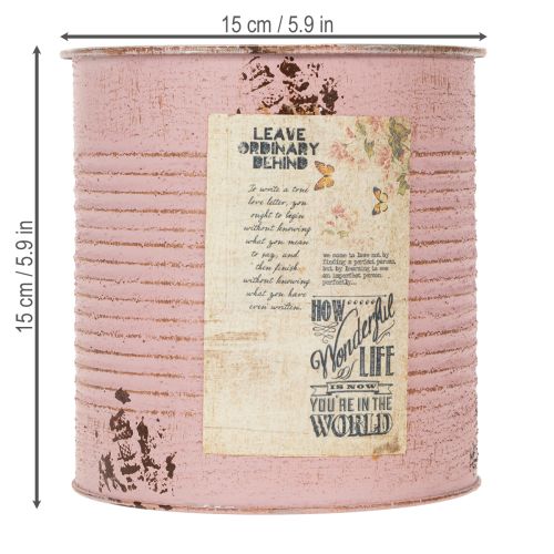 kohteita Ruukku, antiikkiruusu, koristeellinen metallilaatikko, vintage, Ø15,5cm K15cm