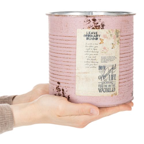 kohteita Ruukku, antiikkiruusu, koristeellinen metallilaatikko, vintage, Ø15,5cm K15cm