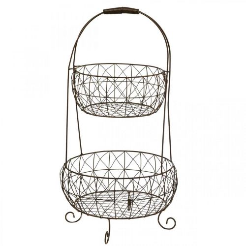 Floristik24 Plant etagere vintage metallinen korijalusta 2-kerroksinen 62cm