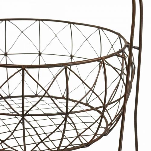 Kasviteline vintage metallinen koriteline 2 tasoa 62cm