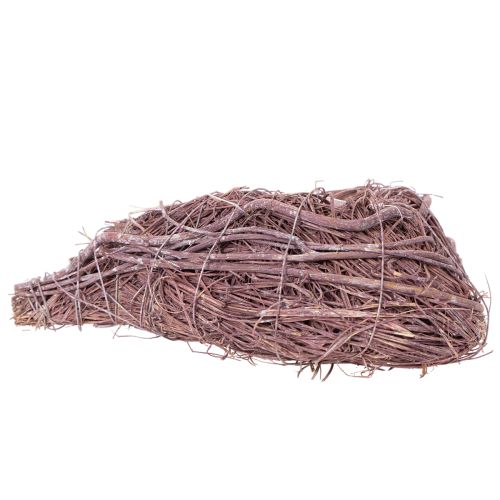 Koristeellinen sydän oksista ja istutusfoliosta, 20 cm, 2 kpl | Floristik24.fi