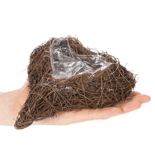 Sydämenmuotoinen oksaruukku foliolla, 20 cm, 2 kpl | Floristik24.fi