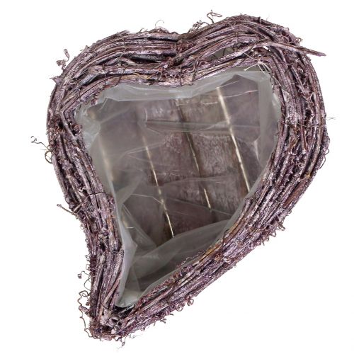 Viiniköynnöksen kasvi sydän karhunvatukka valkoinen pesty 27cm x 24cm