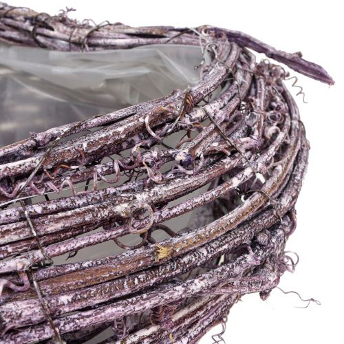 Viiniköynnöksen kasvi sydän karhunvatukka valkoinen pesty 27cm x 24cm | Floristik24.fi