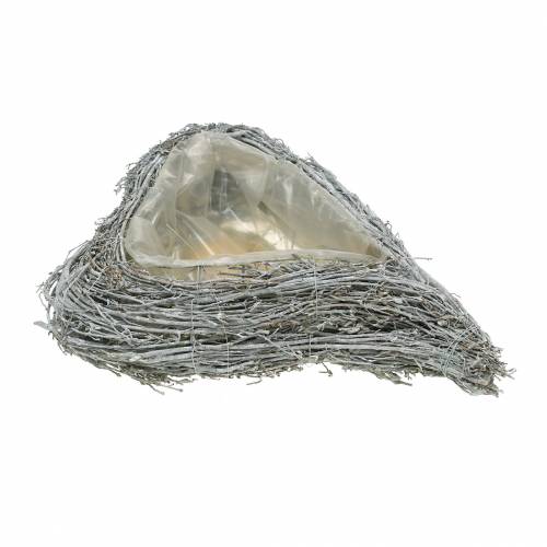 Floristik24 Istuta sydänoksat valkoiseksi pestyinä 40cm x 30cm