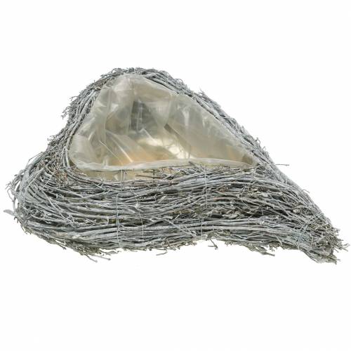 Floristik24 Istuta sydänoksat valkoiseksi pestyinä 60cm x 42cm