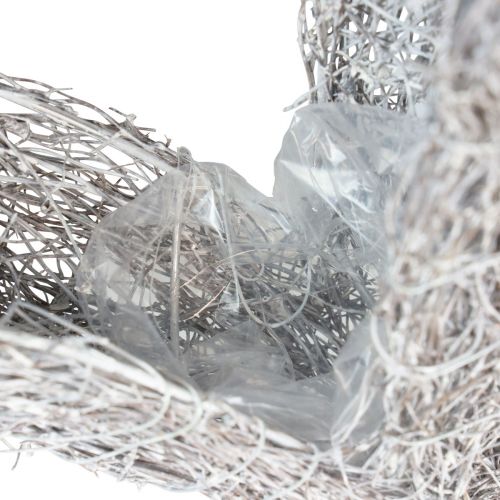 Floristik24 Kasvisydän seisova viiniköynnöksisydän valkoinen pöytäkoristeet 36×9×48cm