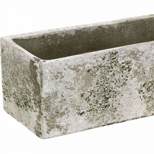 Floristik24 Istutuskone betoni antiikkisen näköinen suorakaiteen muotoinen istutuskone 30×8×7cm