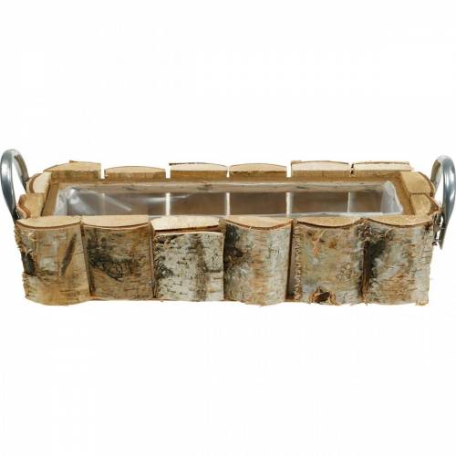 Floristik24 Istutuslaatikko koivu kahvoilla 40×15×13cm deko-koivupuuta