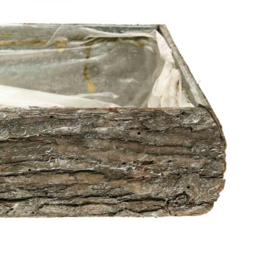 Floristik24 Kasvilaatikko puisesta koristekasvikulhosta kuorineen 33×15×7cm