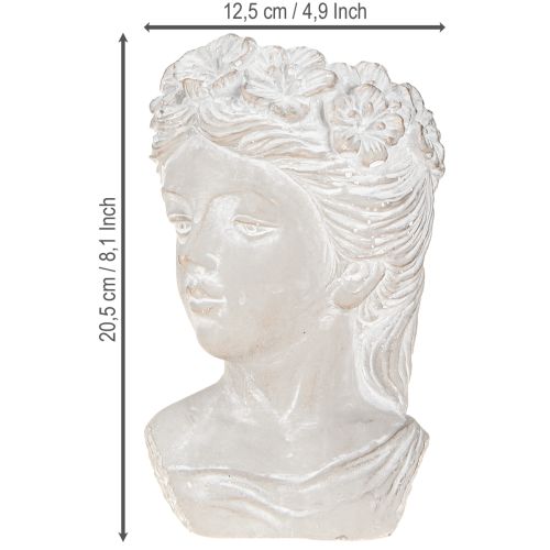 kohteita Kasvipää antiikki valettu kivi istutuskone nainen 12,5×12×20,5 cm