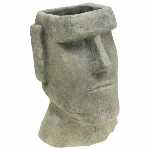 Floristik24 Kasvien pää Moai rintakuva harmaa H28cm