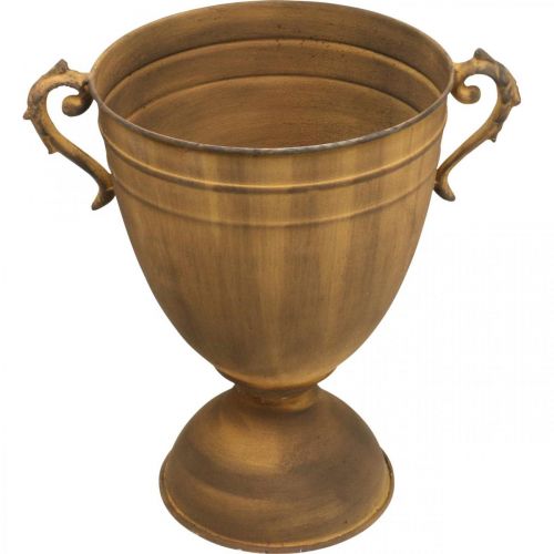 Floristik24 Ruukku ruosteen näköinen kuppi maljakko metalli Ø22,5cm K32,5cm